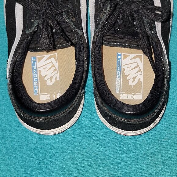 Vans Ultracush Pro Low Black Suede Sneaker Skater Mens Shoes Sz 7 ~ Free Sticker - Picture 6 of 6